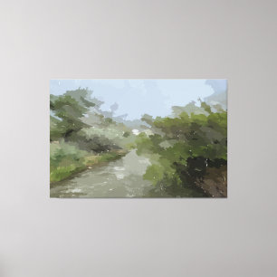 Impression de toile étirée vue rivière