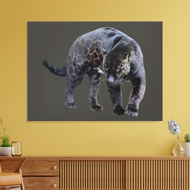 Impression de toile gris Jaguar Diablo (Insitu(Salon))