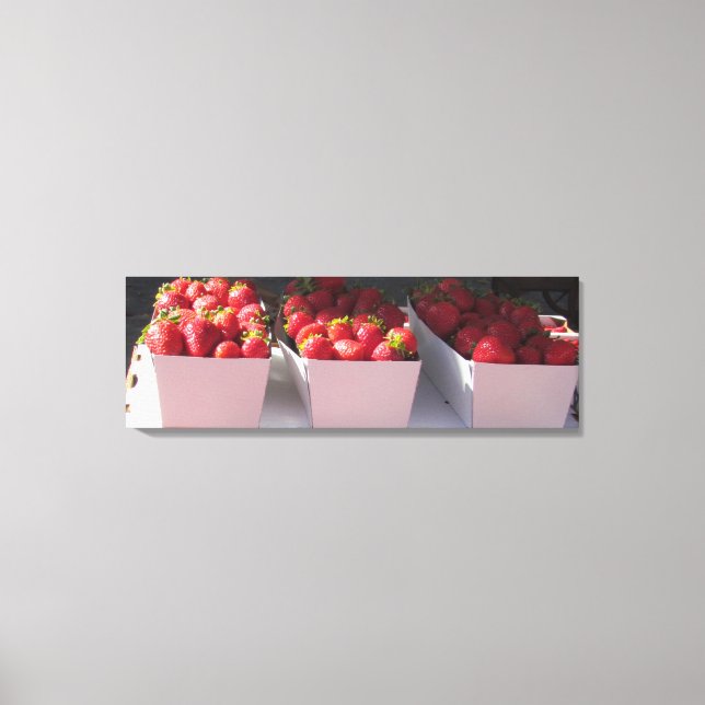 Impression de toile - Paniers fraises (Recto)