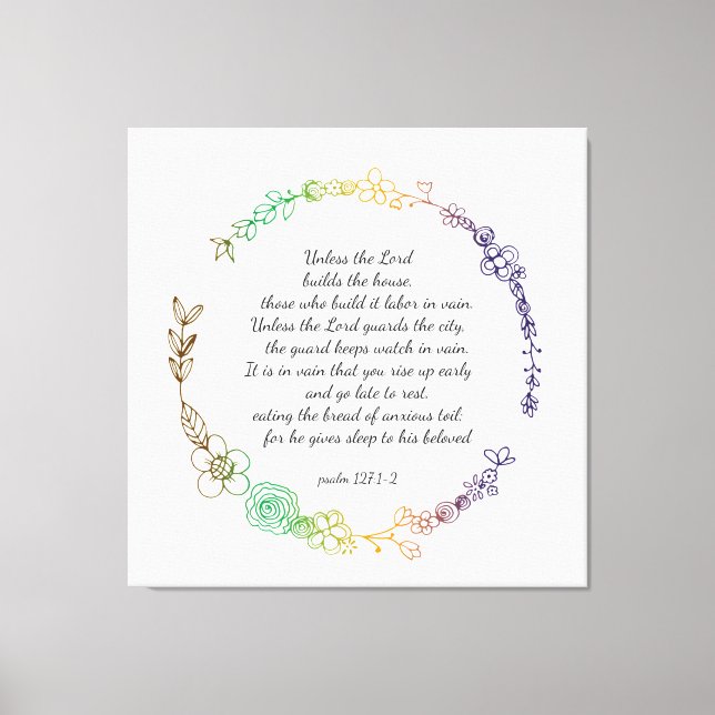 Impression de toile Psalm 127 (Recto)