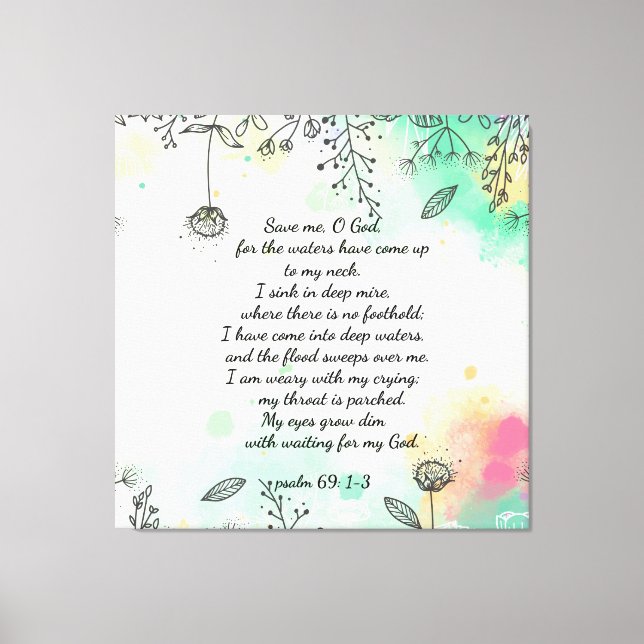 Impression de toile Psalm 69 (Recto)