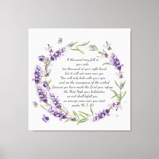 Impression de toile Psalm 91 (Recto)