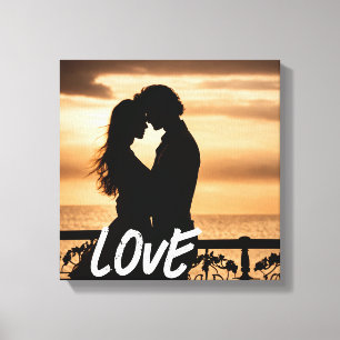 Impression de toile romantique en couple