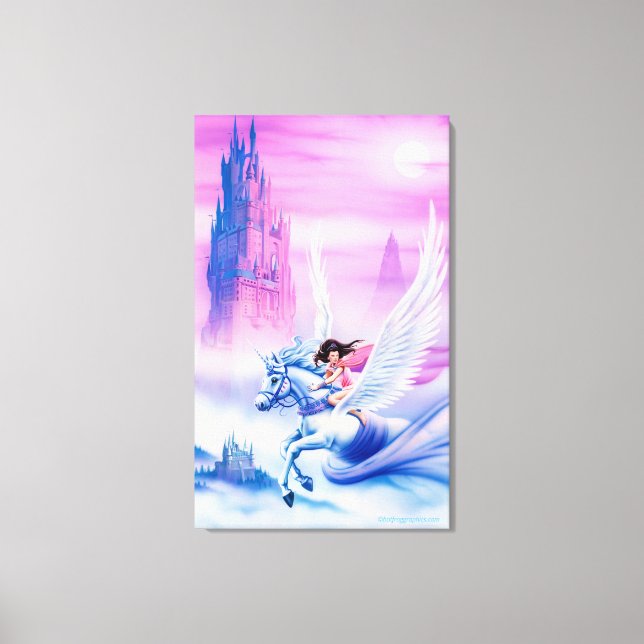Impression de toile tendue grande princesse Unicor (Recto)