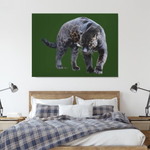 Impression de toile verte Jaguar Diablo
