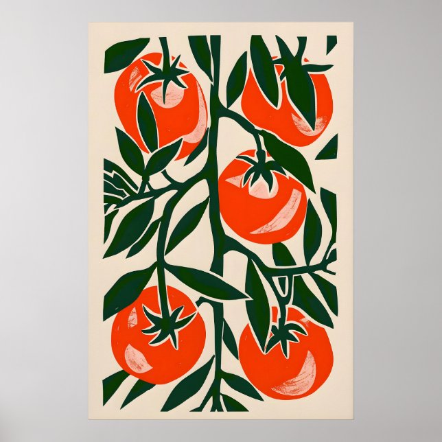 Impression de tomate éclectique chic de ferme - Te (Devant)