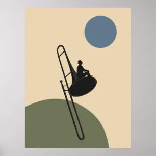 Impression de trombone de jazz Musique Bauhaus