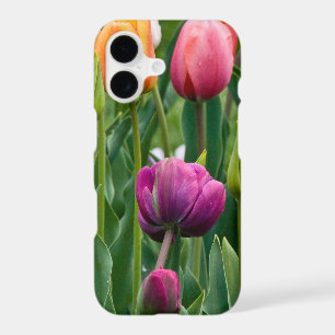 Impression de tulipes colorées