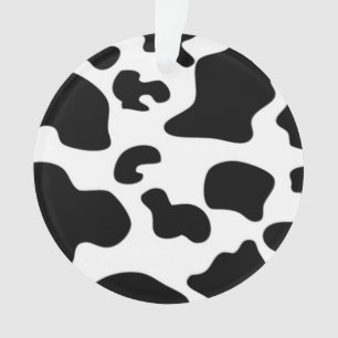 Impression de vache noire et blanche