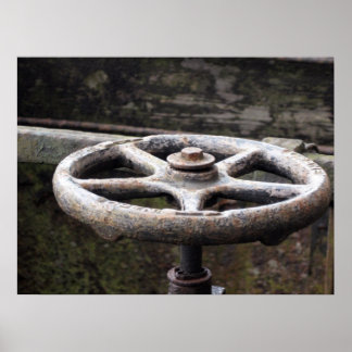 Impression de vannes rouillées