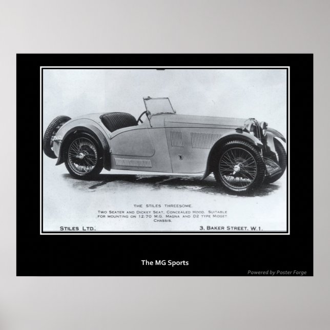 Impression de voiture sport des années 1930 (Devant)