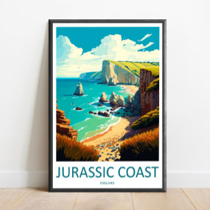 Impression de voyage de la côte jurassique Art mur