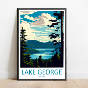 Impression de voyage du lac George Art mural Lac G