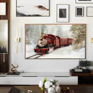Impression de voyage en train d'hiver | Art pour T
