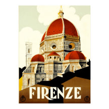 Impression de voyage vintage Florence Italie