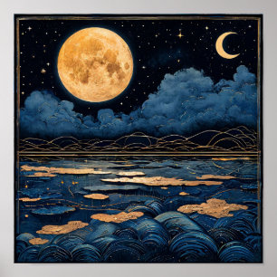 Impression décorative de réflexion du ciel nocturn