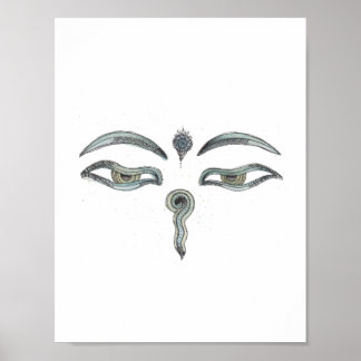 Impression des yeux de Bouddha