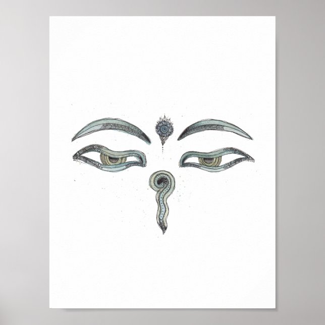 Impression des yeux de Bouddha (Devant)