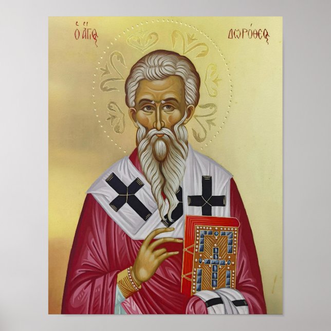 Impression d'icône orthodoxe de saint Dorothée de  (Devant)