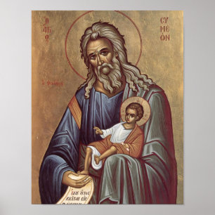 Impression d'icône orthodoxe de St. Siméon le Dieu
