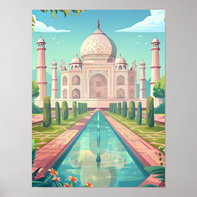 Impression d'Inde Illustration Inde Impression Taj (Devant)
