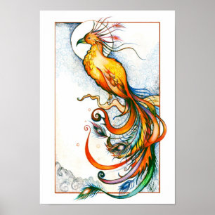 Impression d'oiseaux d'incendie
