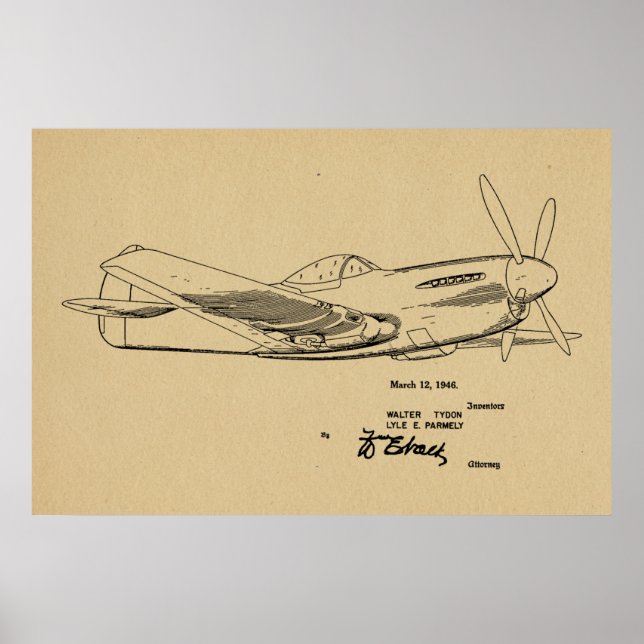 Impression du dessin d'art breveté d'avion 2ÈME GU (Devant)