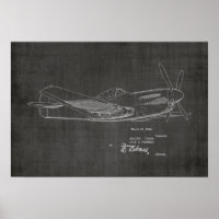 Impression du dessin d'art breveté d'avion 2ÈME GU