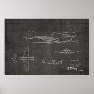 Impression du dessin d'art breveté d'avion 2ÈME GU