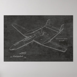 Impression du dessin d'art breveté de l'avion prop