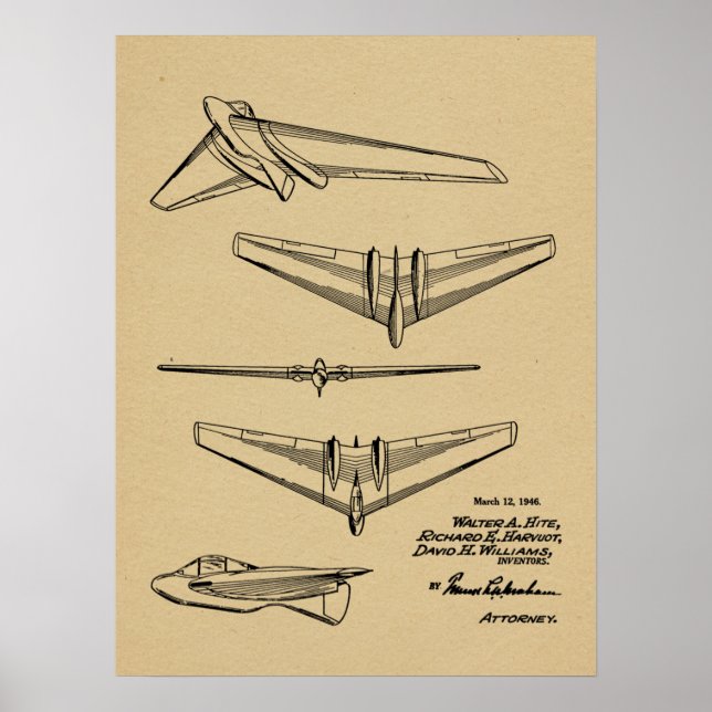 Impression du dessin d'art de l'avion de l'escadre (Devant)