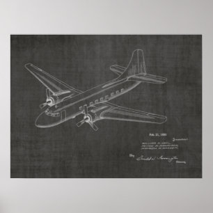 Impression du dessin d'art sur les brevets d'avion
