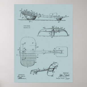 Impression du dessin de brevet d'hydravion à machi