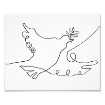 Impression du dessin de ligne de colombe