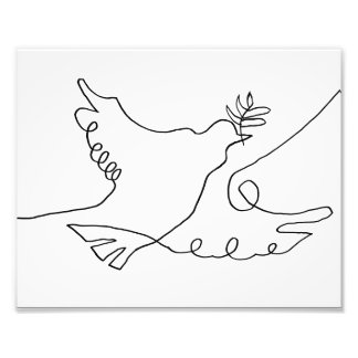 Impression du dessin de ligne de colombe
