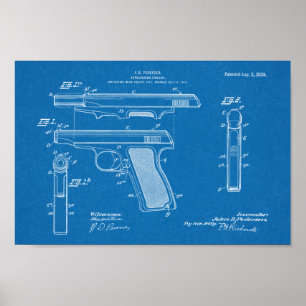 Impression d'un dessin d'art breveté d'armes à feu