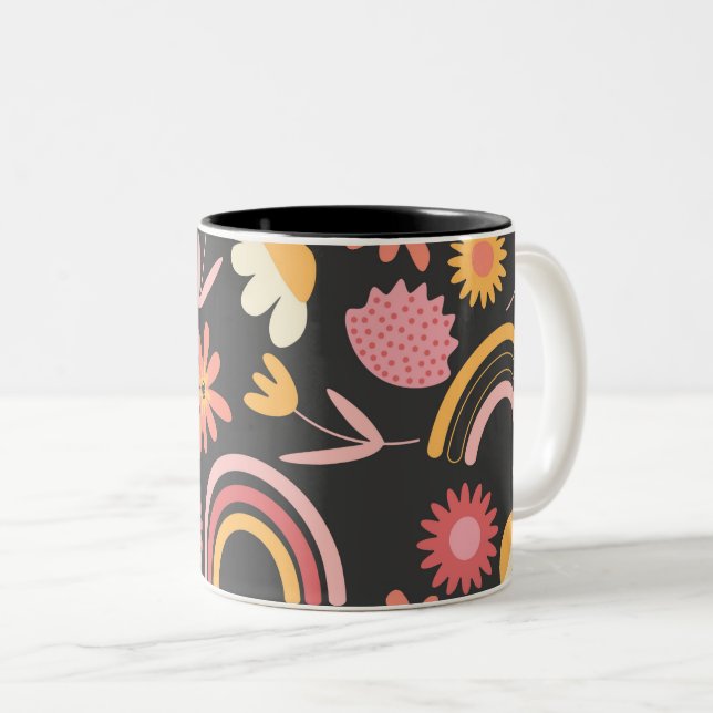 Impression en couleur textuelle Café cadeau Mug (Devant droit)