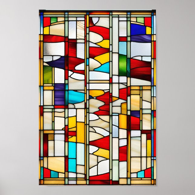 Impression en mosaïque du volet Windows Abstrait (Devant)