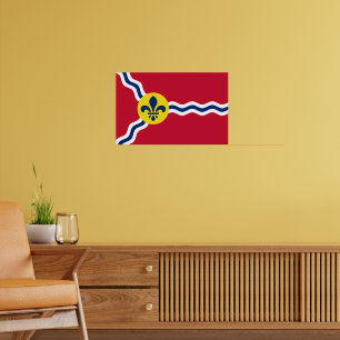 Impression en toile avec le drapeau de Saint-Louis