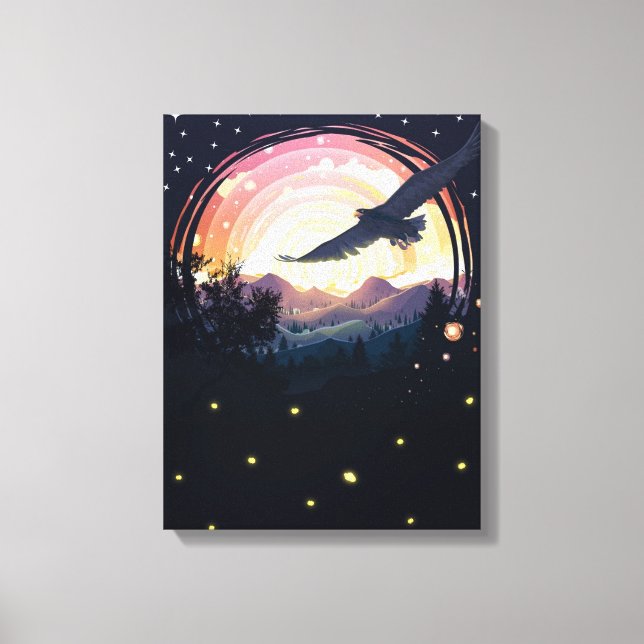 Impression en toile d'aigle noir (Recto)