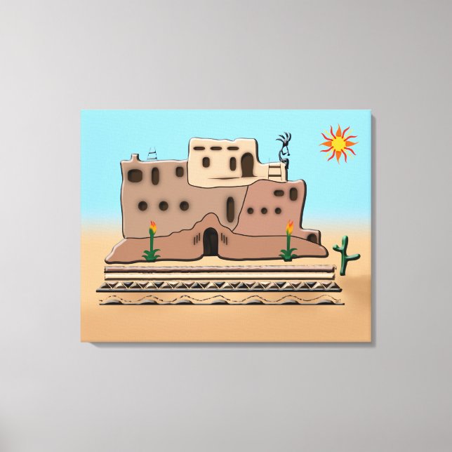 Impression en toile de la maison d'argile (Recto)