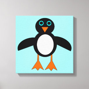 Impression en toile de pingouin mignon