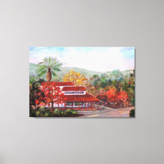 Impression en toile du marché de Roberts dans Wood (Recto)