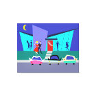 Impression en toile étirée Retro Open House Party