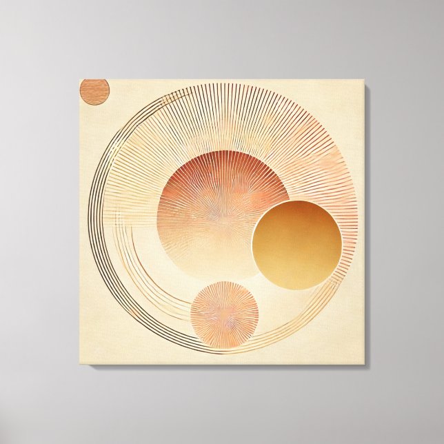 Impression en toile étirée - Sunburst bohème au ch (Recto)