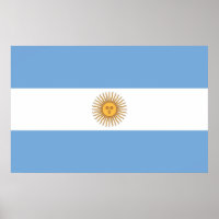 Impression encadrée avec Drapeau d'Argentine