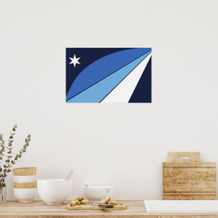 Impression encadrée avec Drapeau de Columbia, Caro