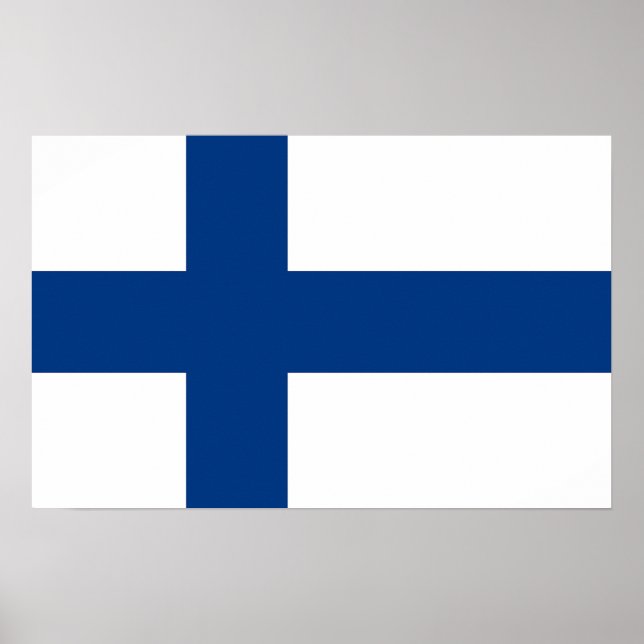 Impression encadrée avec Drapeau de Finlande (Devant)