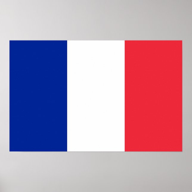 Impression encadrée avec Drapeau de France (Devant)