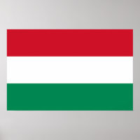 Impression encadrée avec Drapeau de Hongrie